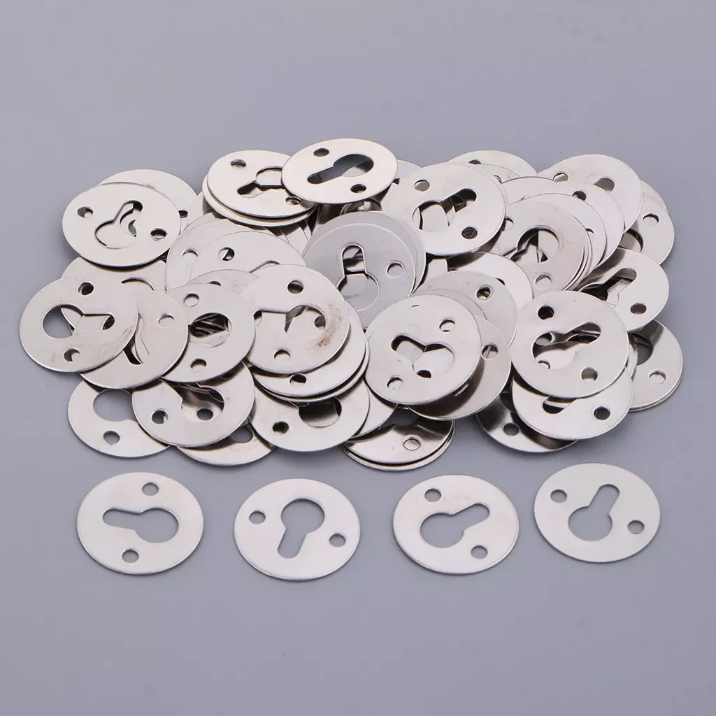 

100Pcs Silver Tone Metal Keyhole Hanger Fasteners Hanging Hooks for Picture Frames, Shelf Mirror Brackets