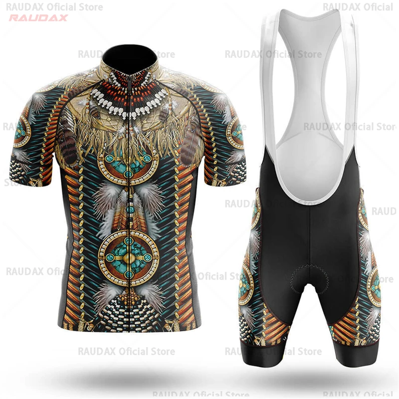 

2022 Native Tribal Feathers Men's Cycling Texas Riding Club Men's Cycling Team Vegan Men's Cycling Summer Cycling Jersey