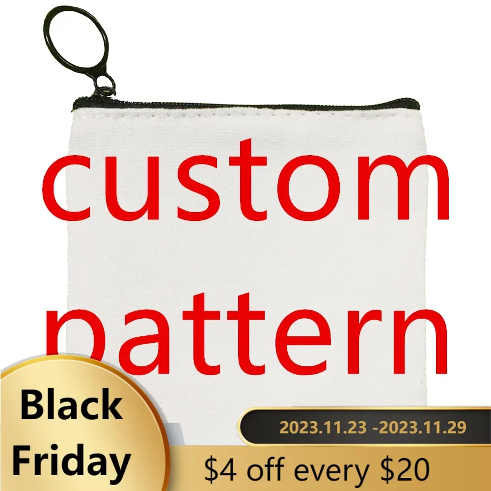 

Custom Pattern Coin Purse Custom Logo Storage Pouch Canvas Bag