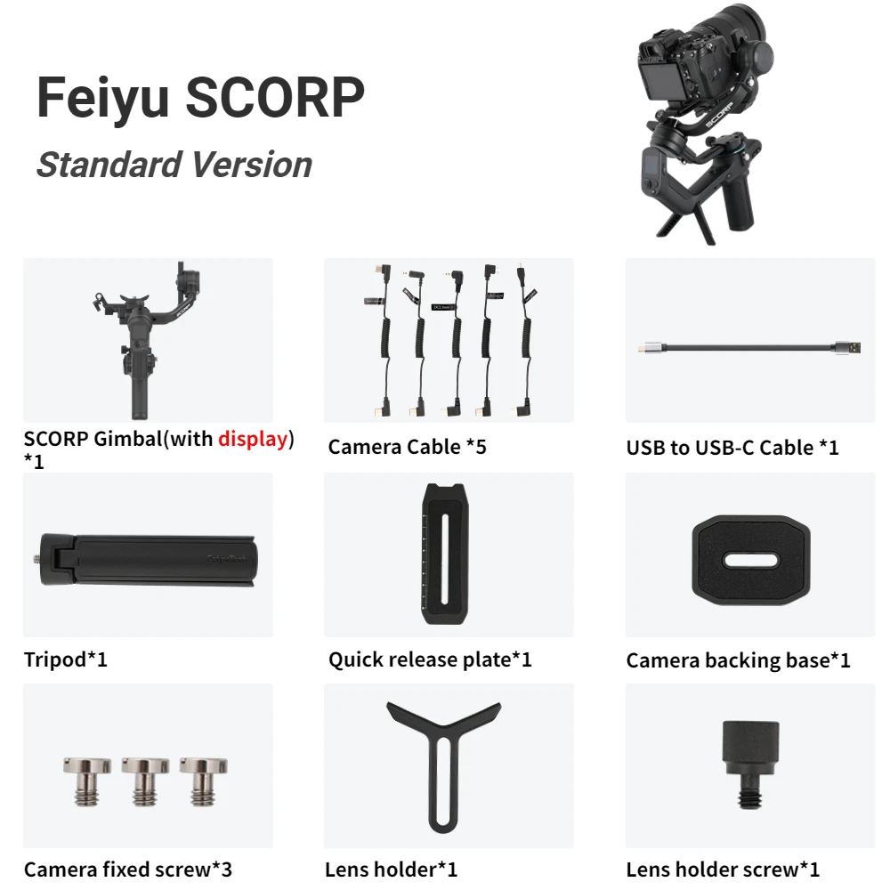 FeiyuTech Official Feiyu SCORP Series SCORP-C Handheld Gimbal 3-Axis Stabilizer Handle Grip for DSLR Camera Sony/Canon images - 6