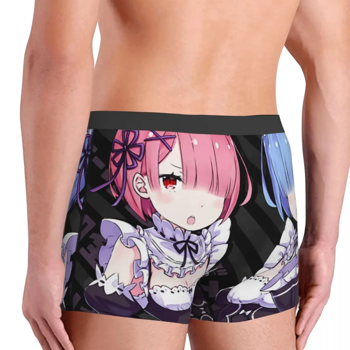 Мужские трусы-боксеры Re Zero с 3D-принтом дышащее нижнее белье в стиле аниме манга