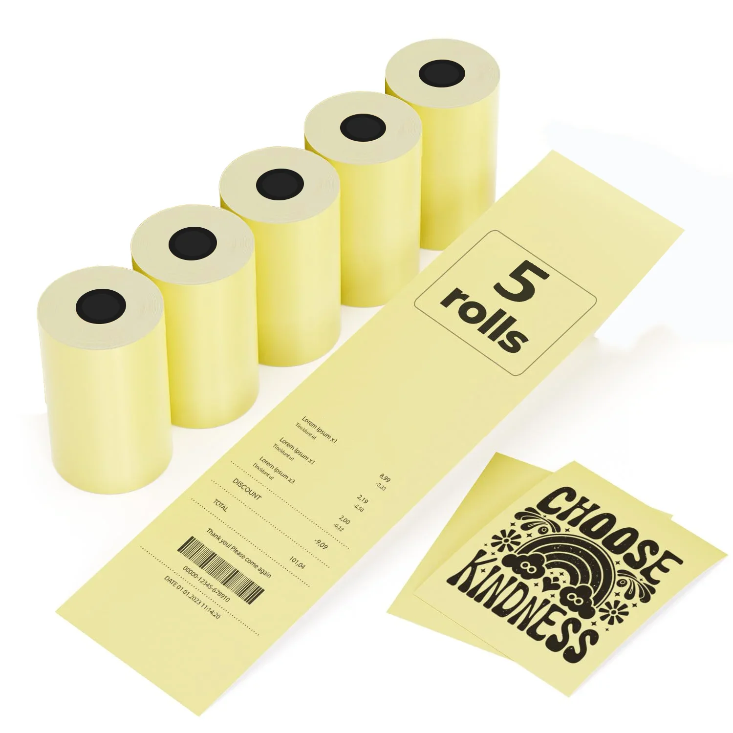 Color Cash Register Printing Paper Thermal Papers Roll 2 1/4&quotx 50' Compatible With 80mm Receipt Printer POS Credit Card Machines