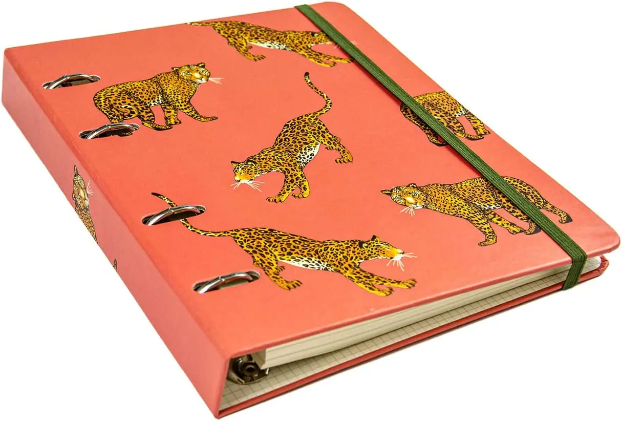 

Caderno Criativo Office Duo Argolado Onças Pautado & Pontado A5 Cereja
