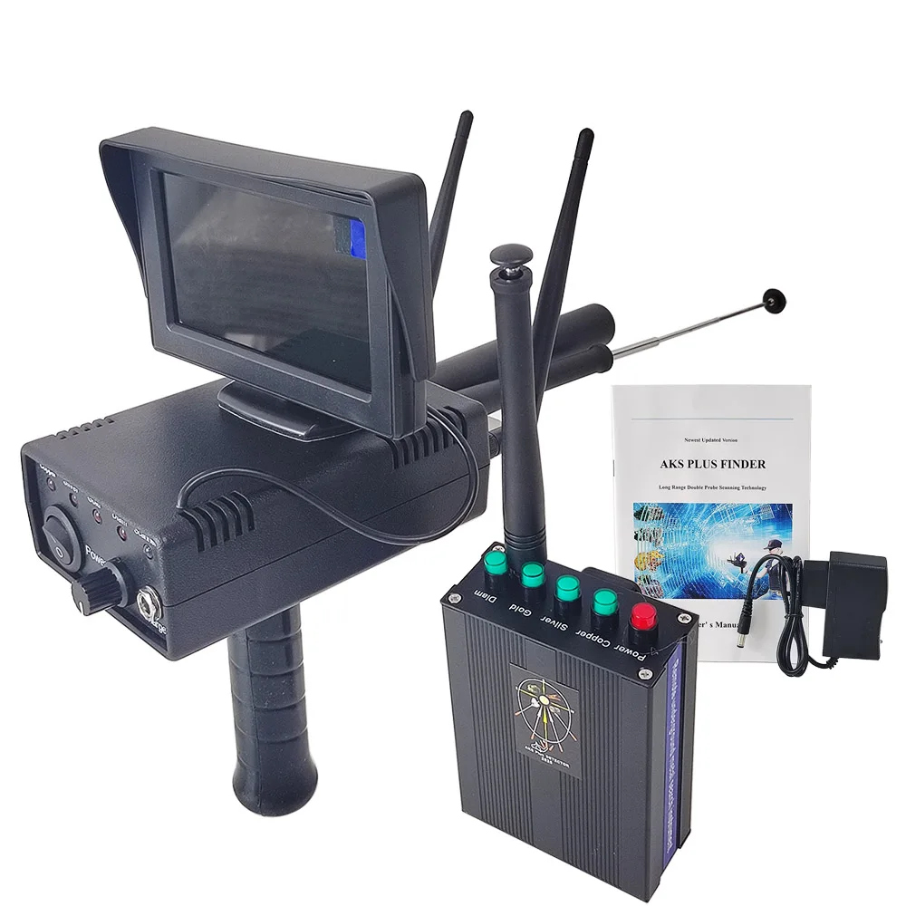 

AKS Pulse Finder 3D Большой ЖК-экран Большой радиус действия Золото Серебро Медь Алмазный детектор Промышленный подземный металлоискатель