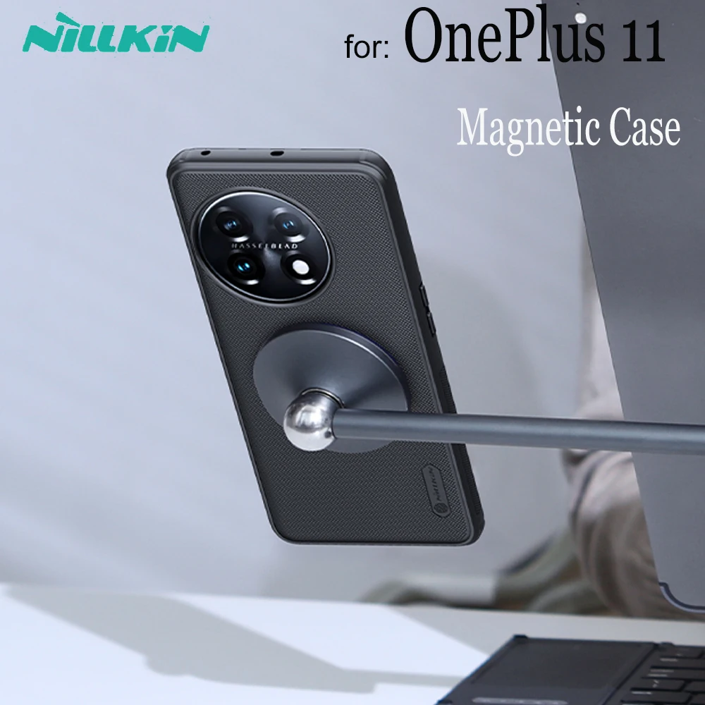 

OnePlus 11 Case Nillkin Magnetic Case Super Frosted Hard Plastic Back Soft TPU Protective Phone Cover for OnePlus11