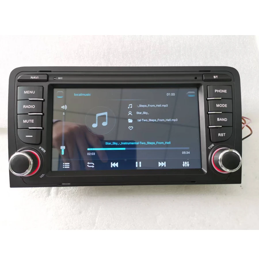 Фото Автомобильный мультимедийный плеер Carplay Android 15 12G + 512G IPS GPS 4G Bluetooth WIFI Радио для Audi A3 2002-2010 2011 S3 RS3 RNSE-PU №1