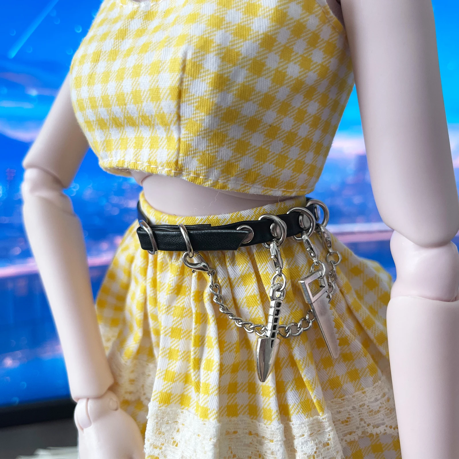 Фото 1/3 1/4 1/6 BJD кукла пояс дядюшка с цепями кожаный ремень ручной работы 30 см 45 см 60 см 68 см 75 см аксессуары для шарнирных кукол №3