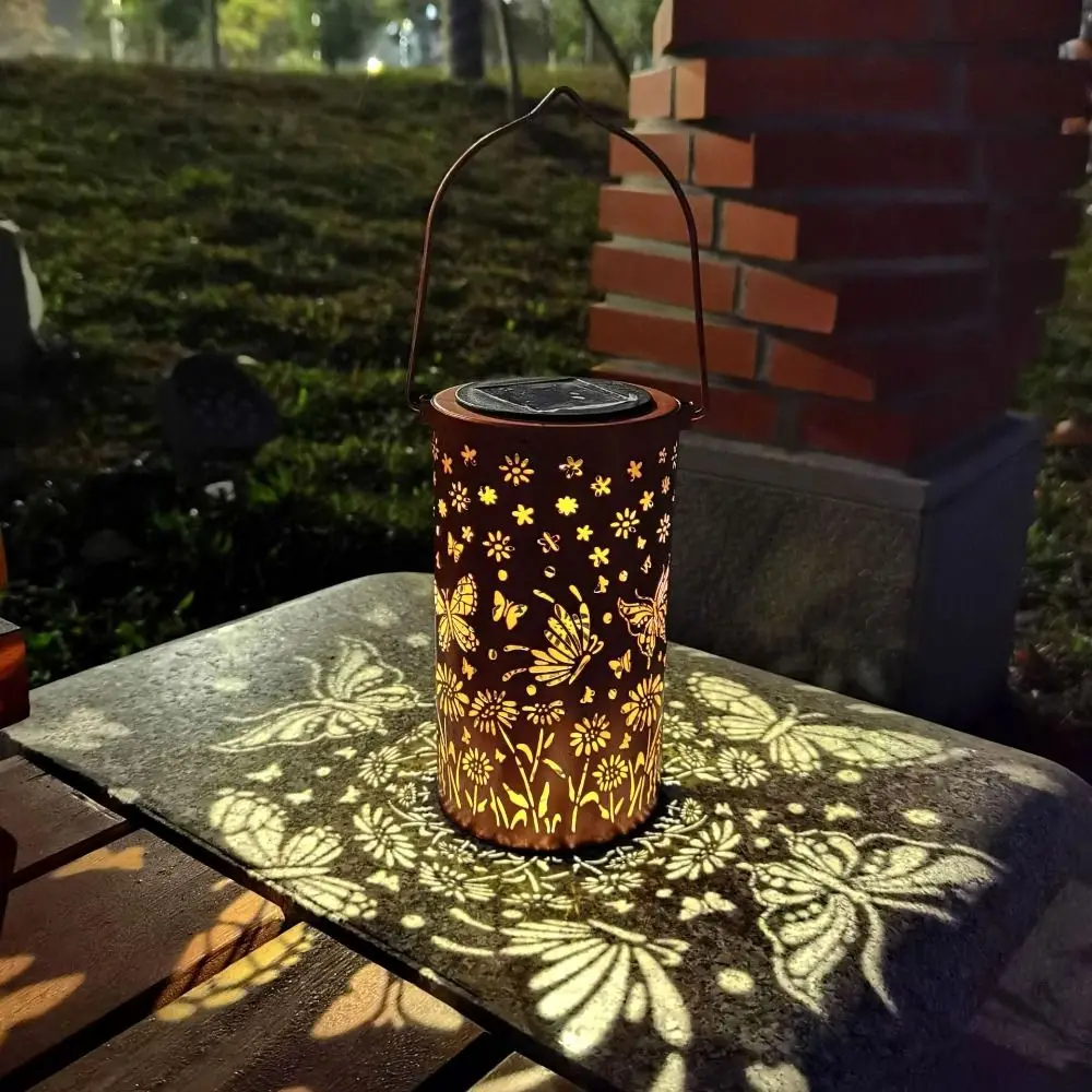 Художественный ретро светодиодный солнечный ночник подвесной винтажный полый