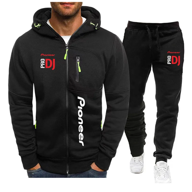 Свитер с капюшоном на молнии для диджея весна-осень