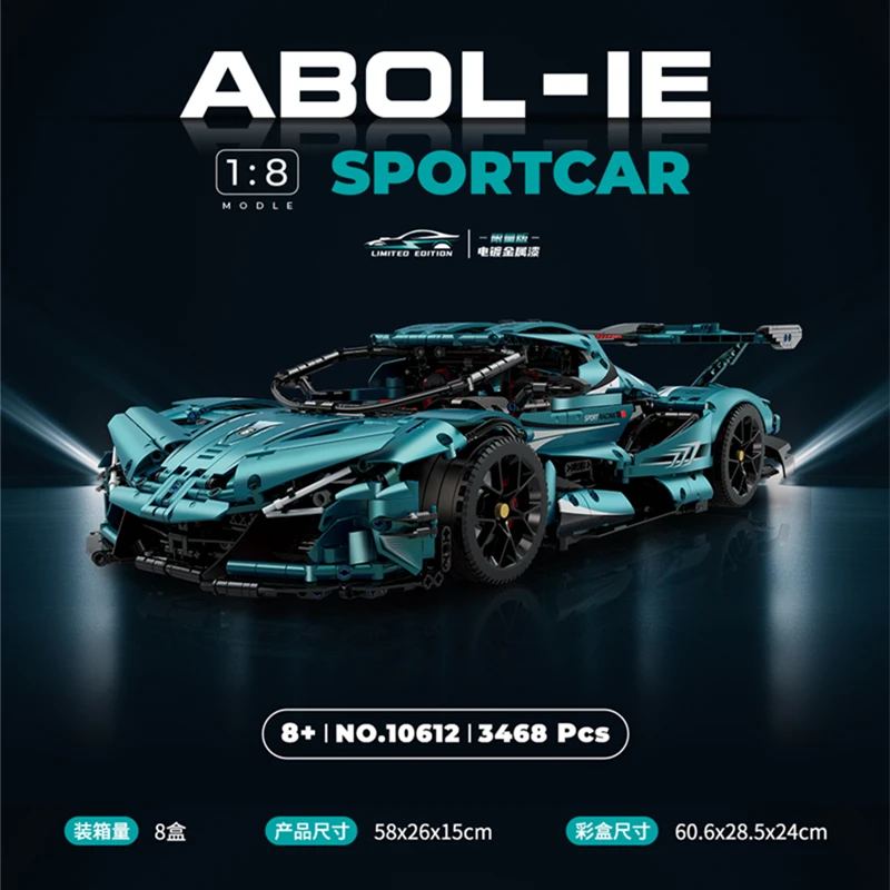 

10612 3468 шт., Детский конструктор «спортивный автомобиль»