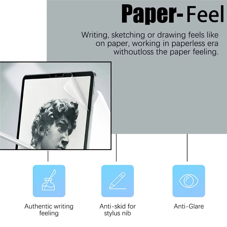 Фото Защитная пленка для экрана Paper Feel для Samsung Galaxy Tab A9 Plus A8 A7 Lite S10 Ultra S8 S7 S6 Lite S9 Painting Write Matte PET Film №4