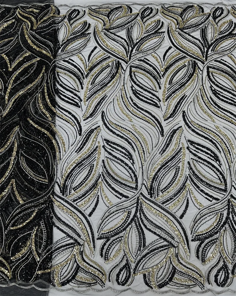 Африканская кружевная ткань с бисером 2025 высокое качество сетчатая для жениха