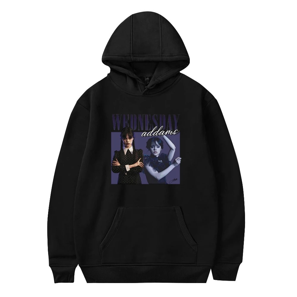 

Jenna Ortega Hoodie Wednesday Addams Tv Series Long Sleeve Men Women Hooded Sweatshirt 2022 Casual Style Fashion Clothes