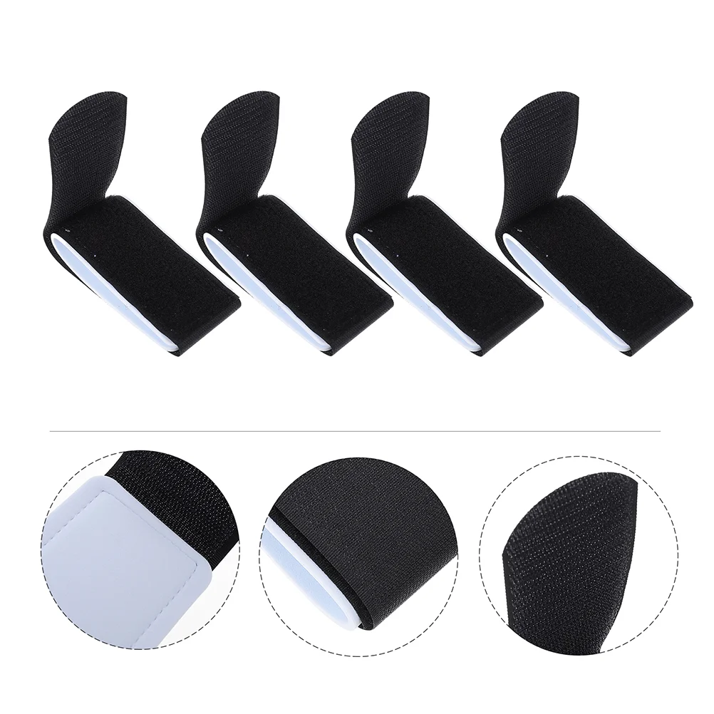 

6Pcs Sledge Nylon Fixing Bands Skiing Board Binding Straps Snowboard Belts (Black)