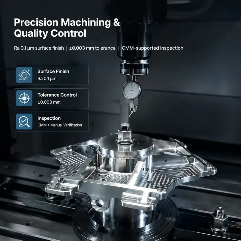 Фото Высокоточная обработка на станках с ЧПУ Precision J6, класс точности IT6, корпуса стальных подшипников, детали на заказ OEM, Ra 1.6, точная токарная обработка №4