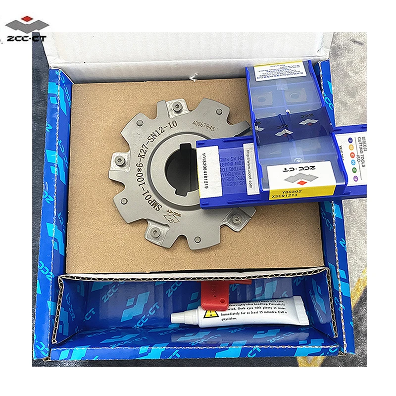 XSEQ12T3 YBG302 CNC Plate SMP01-100*6-K27-SN12-10 I91M4*5.1 Screw Type K Connect Tool T-Slot Face Milling Cutter Free Shipping