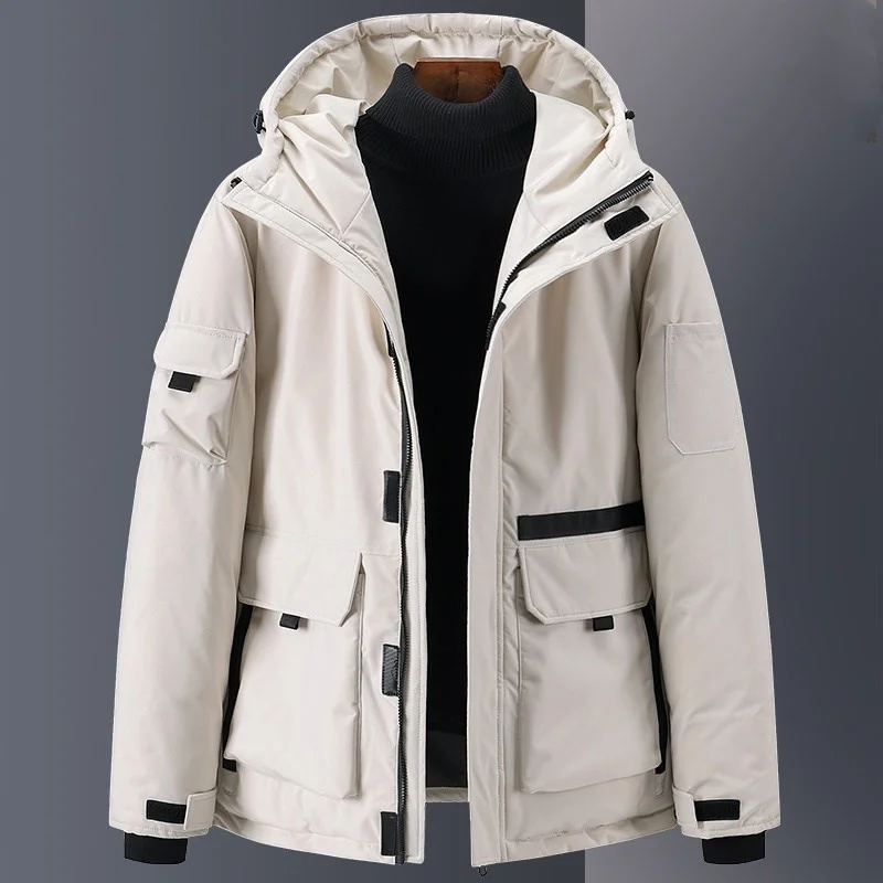 

Winter Down Jacket Men'S New Thickened Casual Canadian Outdoor Work Clothes Couple'S Youth Warm Coat Fashion