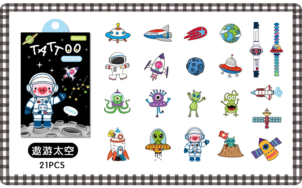 21pcs/bag Tattoo Temporary Tattoos Stickers for Kids Unicorn Animal Dinosaur Mermaid Fake Child Tatuajes Temporales Ninos |