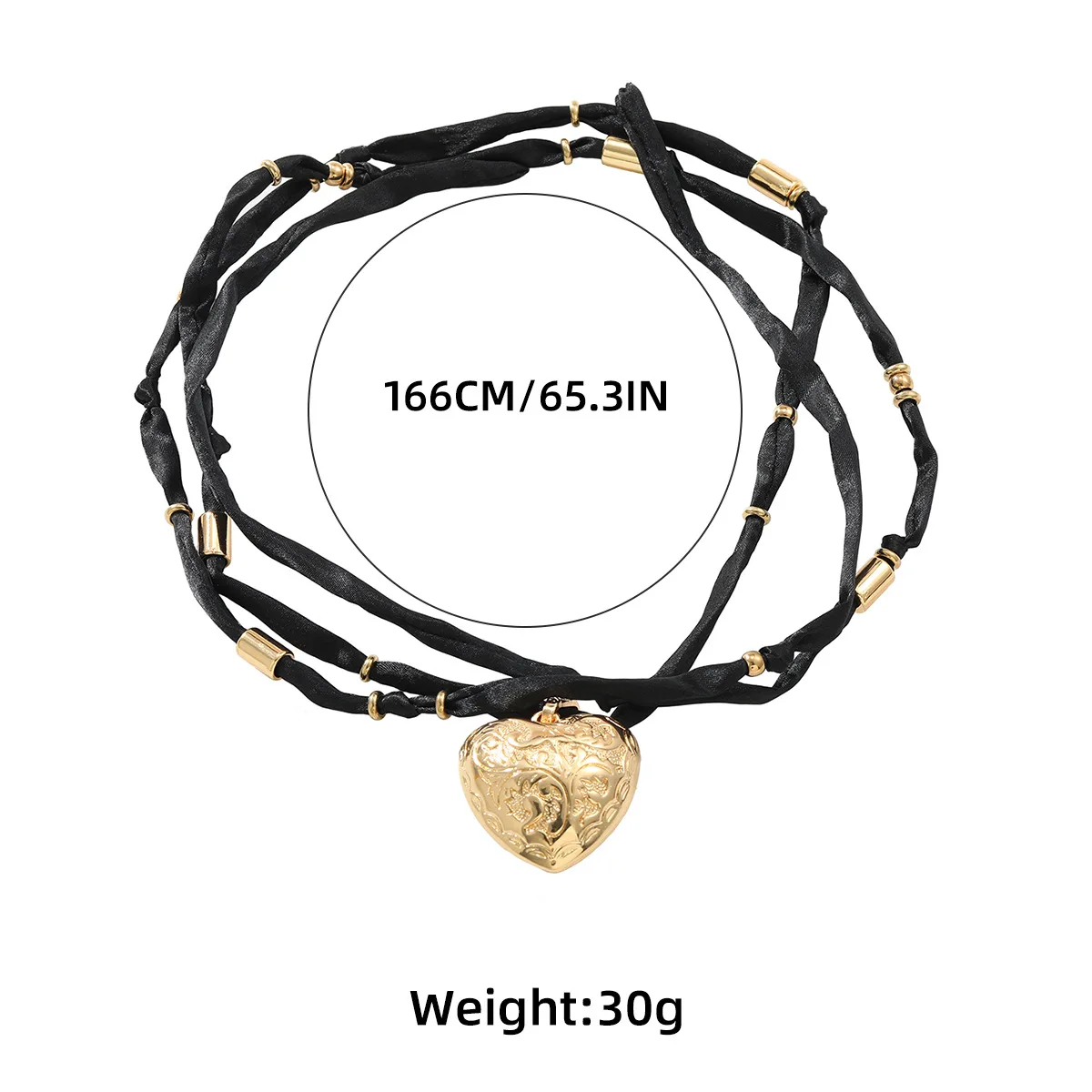 ZAA винтажные ожерелья с подвеской в форме сердца для женщин длинные веревочные