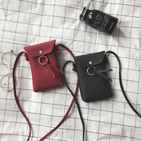 women mobile phone shoulder bag 2022 trend ladies solid color small mini crossbody bag coin purses femme wallet for girl