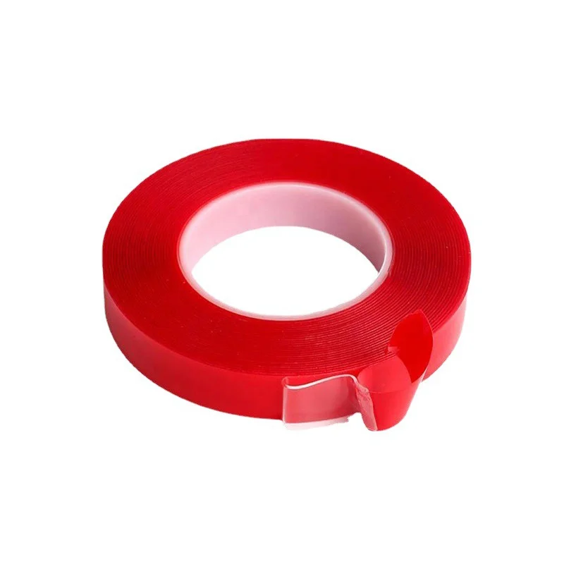

Strong Adhesive Red Double Sided Tape No Trace for Phone LCD Screen Bathroom Kicthen Home Wateproof Transparent Tape
