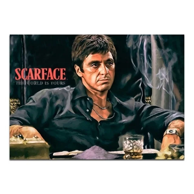

Al Pacino Scarface Movie Graffiti poster and print wall art Canvas painting Pictures wall paintings for bedrooms Quadro