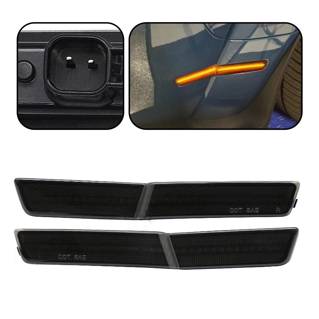 Новинка 1 пара задние габаритные огни 12 В 5 Вт боковые фонари для Dodge Challenger SRT jaildemon