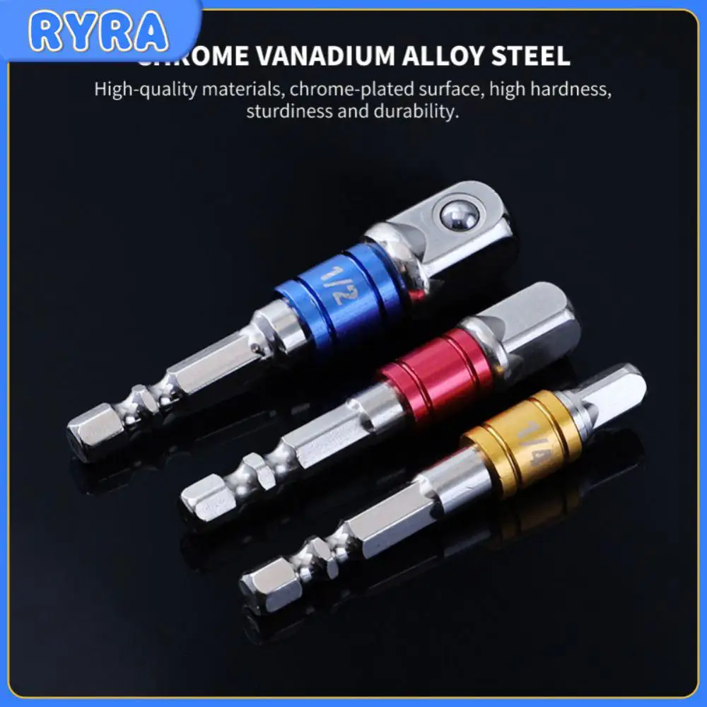 

6Pcs Drill Socket Adapter Impact Drill Extension Drill Bits Bar Socket Adapter Screwdriver Bits Hex Shank Square Head Drill Bit