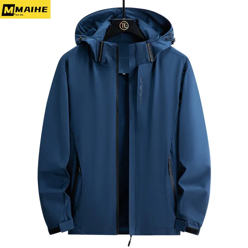 

Autumn waterproof jacket for men camping mountaineering detachable hoodie jacket Outdoor clothing for couples hiking windbreaker