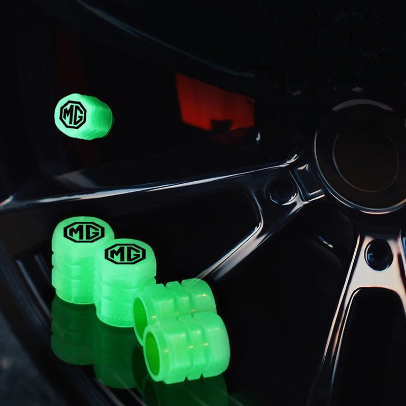 

4Pcs Luminous ABS Car Wheel Tire Valve Cap Tyre Rim Stem Cover Dust-proof For MG ZS GS HS EZS Hevtor MG3 MG5 GT MG6 MG7 TF ZR ES