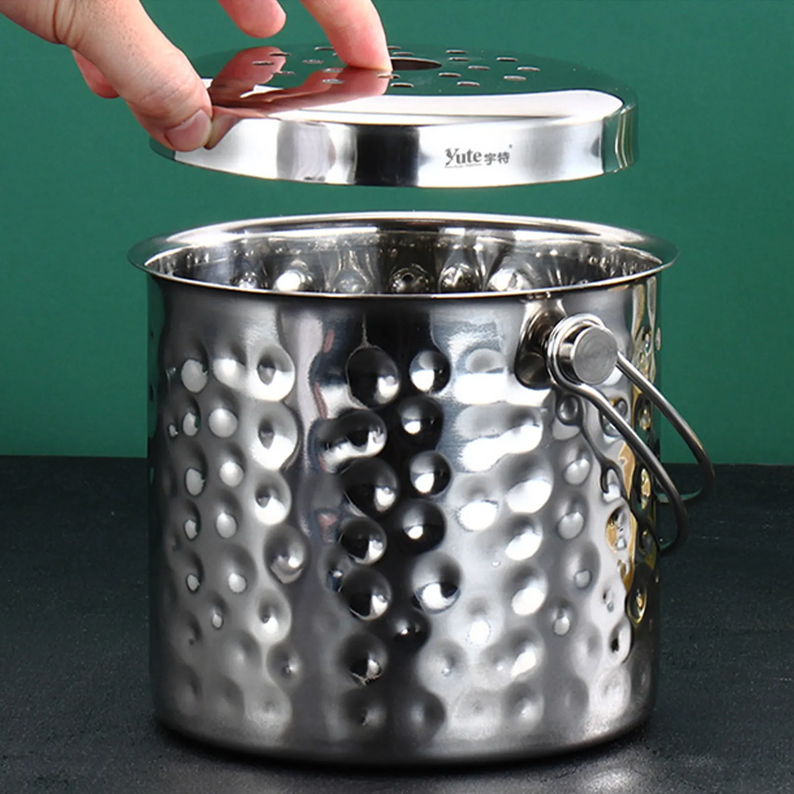 

Ведро для льда из нержавеющей стали, контейнер для льда с двойными стенками, изолированный контейнер для льда с двойными стенками, в комплек...