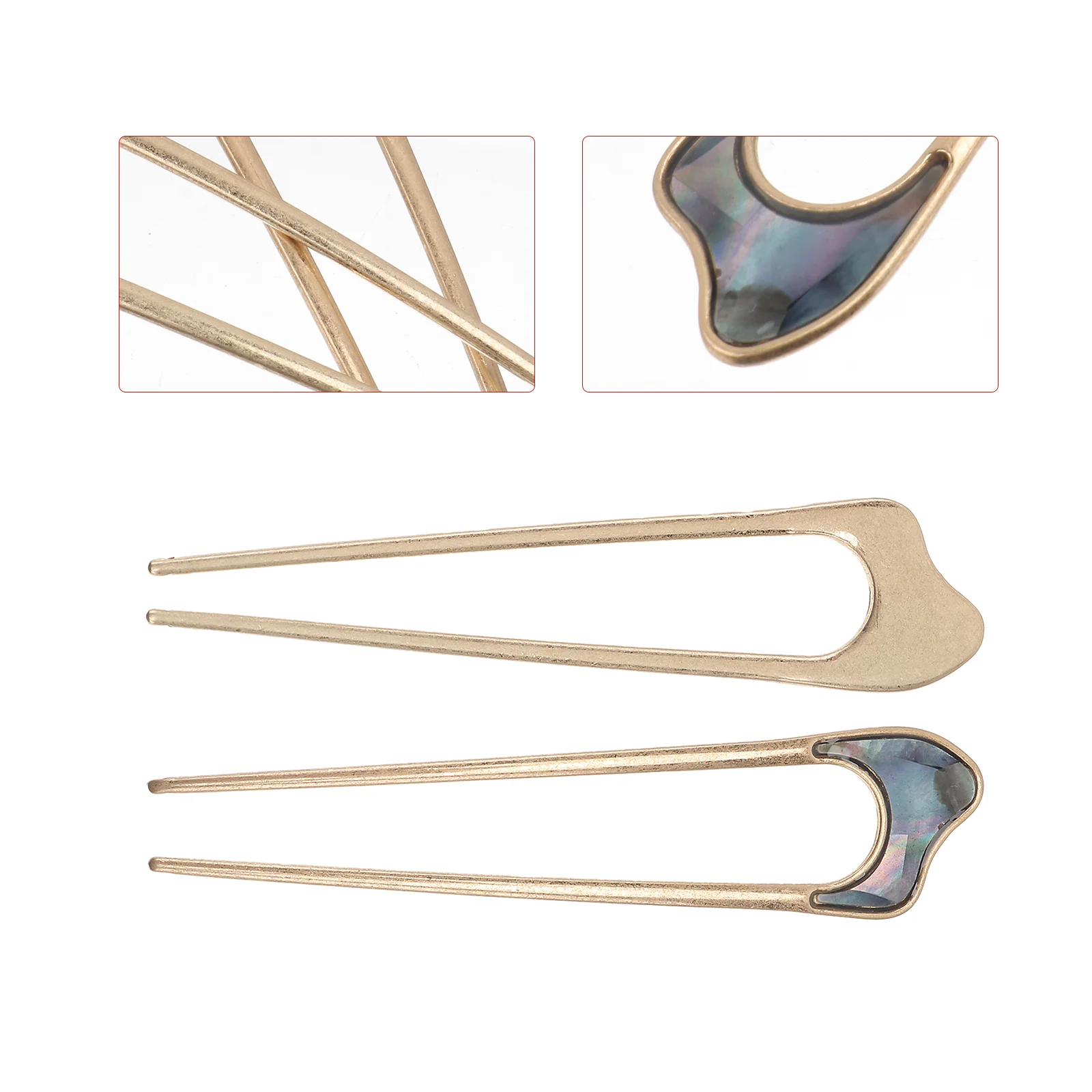 

Женские винтажные металлические палочки U-образной формы, палочки для еды, шиньон, французская декоративная заколка, ретро булочки, вилки, Ш...