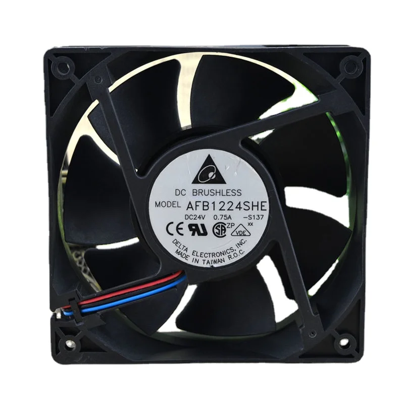 

New CPU Cooling Fan For Delta AFB1224SHE 12038 24V 0.75A Large Air Volume Inverter Fan Computer Fan 12CM 120*120*38mm