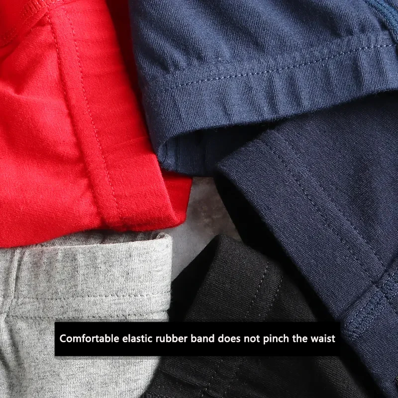 4Pcs Plus Size Men's Briefs Underwear Cotton Fat Loose Breathable Fat Shorts Head Plus Fertilizer Increase 250 kg.