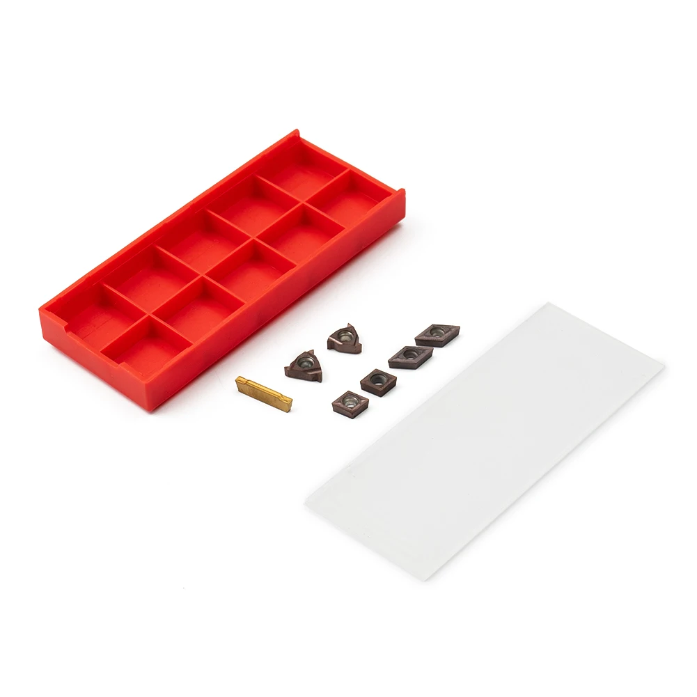

Power Tool Indexable Inserts Carbide Insert Set For 10mm Shank Lathe Boring Turning Holder For Steel Stainless Finish Hard 7pcs