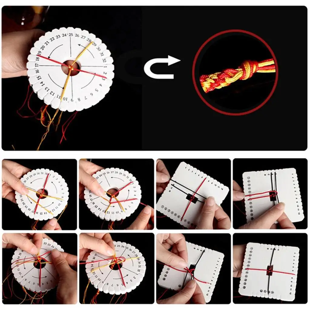 

Knitting Kumihimo Disk Plate Knot Beading Handmade Craft Weaving Board DIY Tool