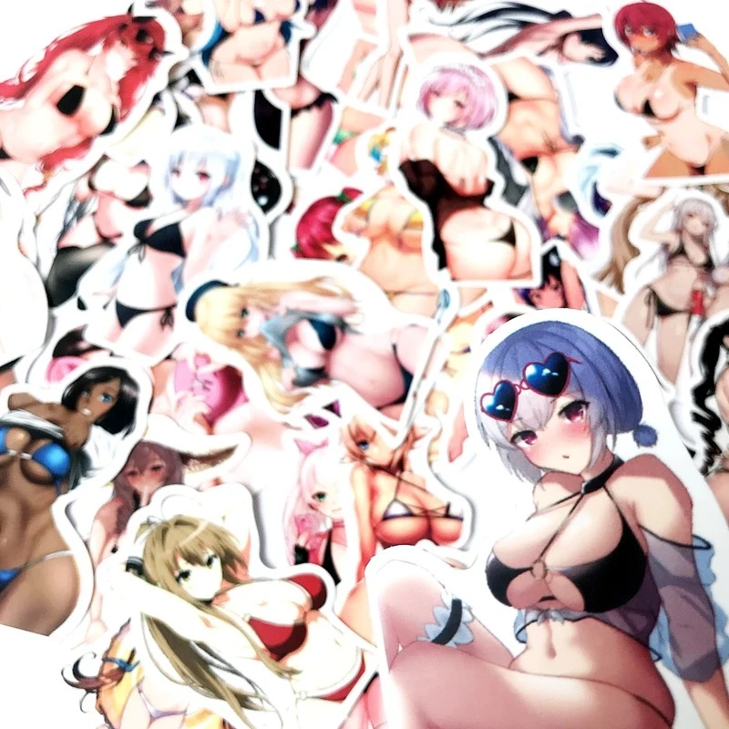 

100 sheets of 3-8cm hentai waifu beautiful foot sexy stickers laptop suitcase waterproof stickers mobile phone shell sweetheart