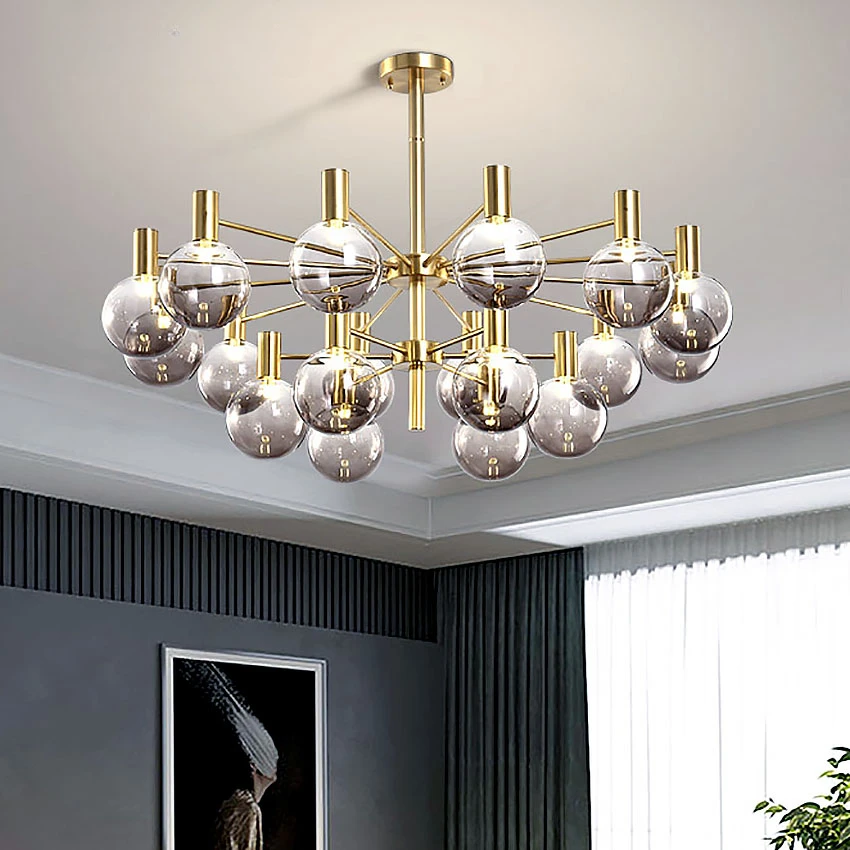 

Nordic Simple Led Chandelier for Living Room Bedroom Home Decor Black Gold Metal Pendant Lamps Lighting Fixtures Lampara Techo