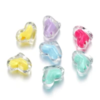 20pcslot acrylic spaced beads candy heart flower shape beads for diy necklace earrings jewelry making accessories supplies