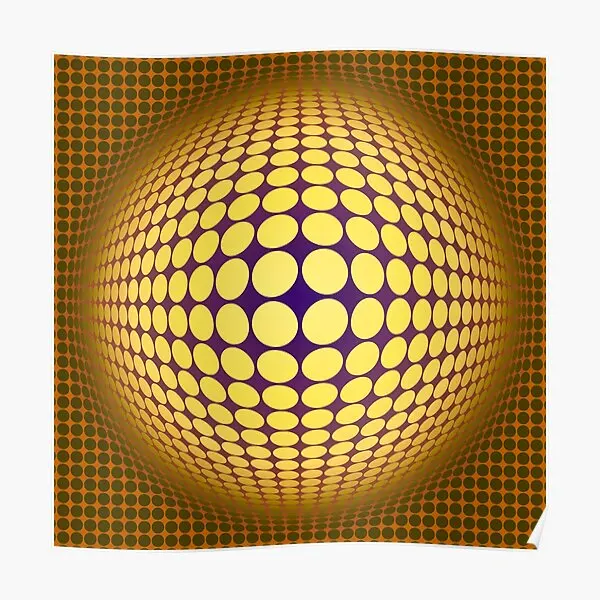 

Victor Vasarely Homage 29 Poster Painting Picture Modern Vintage Room Home Decoration Print Mural Art Wall Decor Funny No Frame