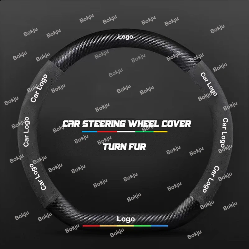 

Car Steering Wheel Cover Turn Fur For Citroen C1 C2 C3 C4 C5 C6 C4L Berlingo Picasso C 5 Aircross Sega Elysee Carbon Fibre