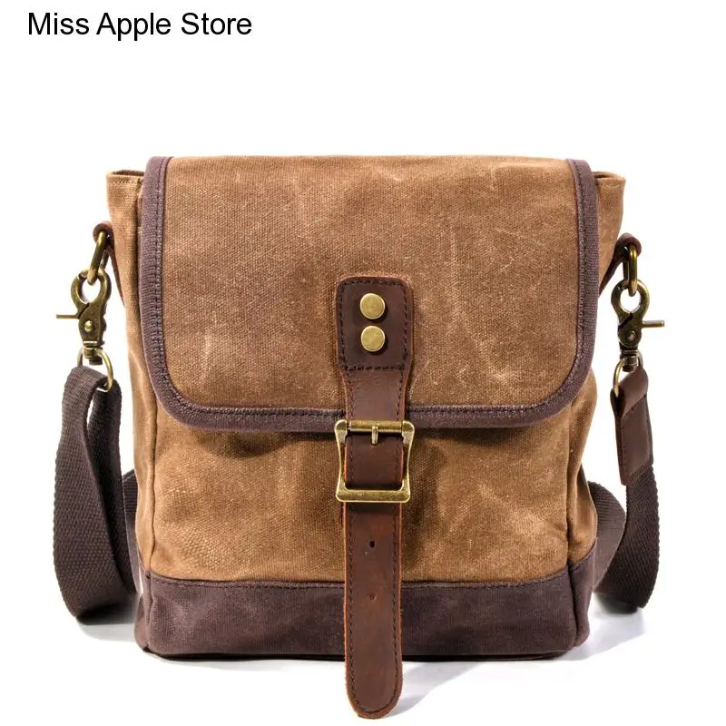 Purse Sling Shoulder Bag Olive Green waxed Canvas Everyday