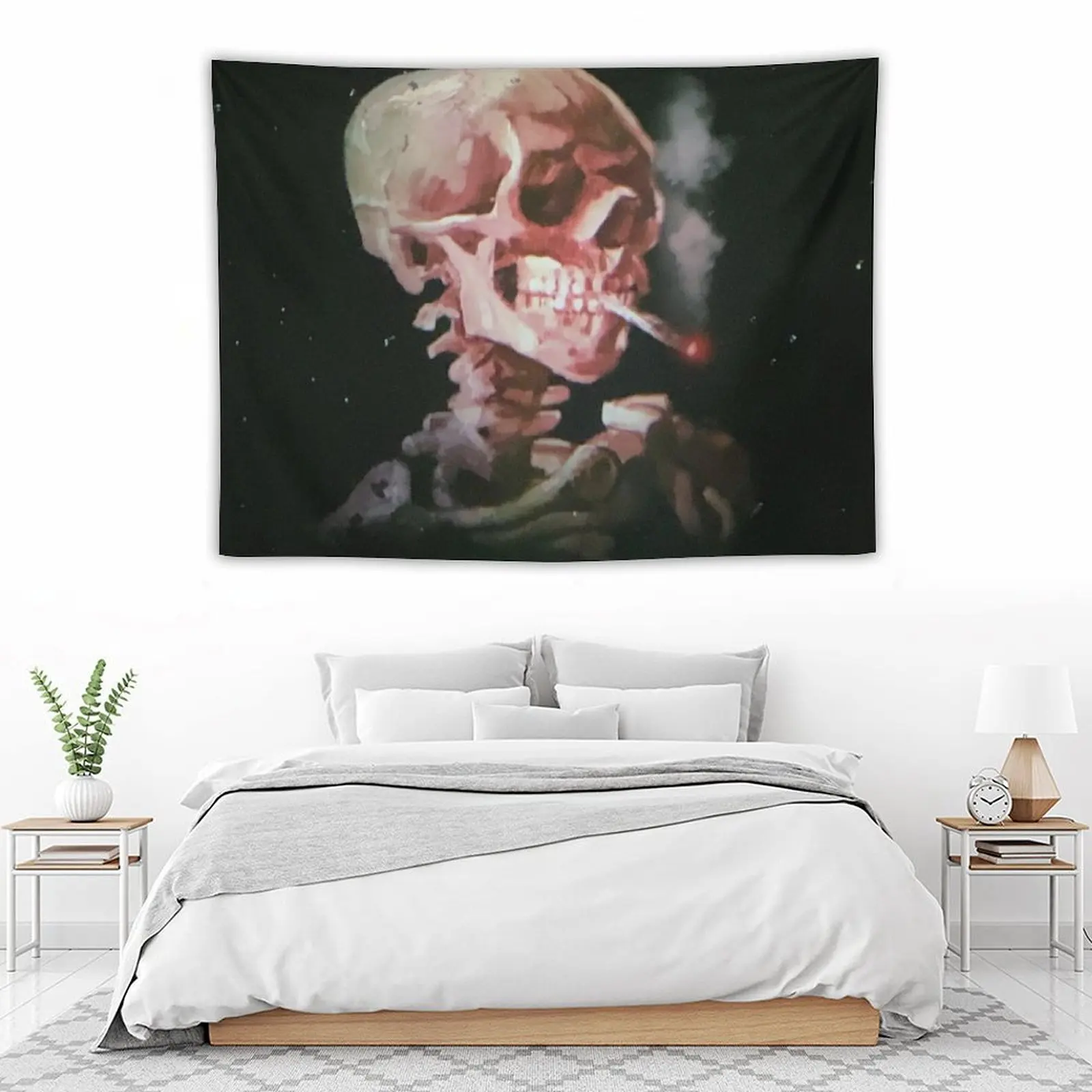 Гобелен в виде Черепа скелета с поджиганием сигарет обои декор для спальни
