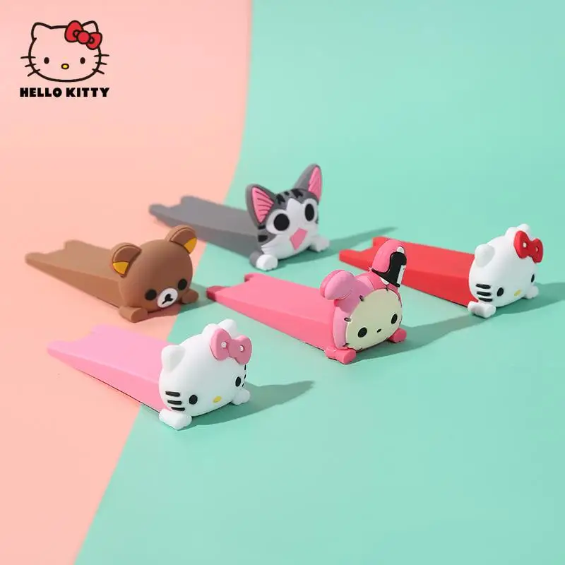 

Kawaii Sanrios Accessories Hello Kittys Cartoon Cute Home Pvc Soft Rubber Door Stop Anti-Theft Anti-Collision Door Stopper Gift