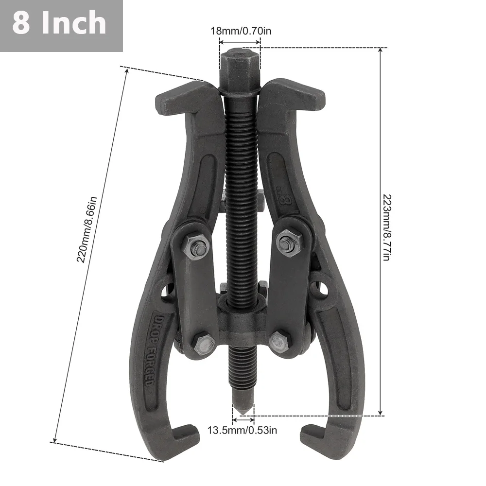 

3/4/6/8-дюймовый съемник подшипников с двумя захватами, усиленный съемник внутреннего и наружного подшипника, съемник для разборки автомобиля, автоматический механический инструмент