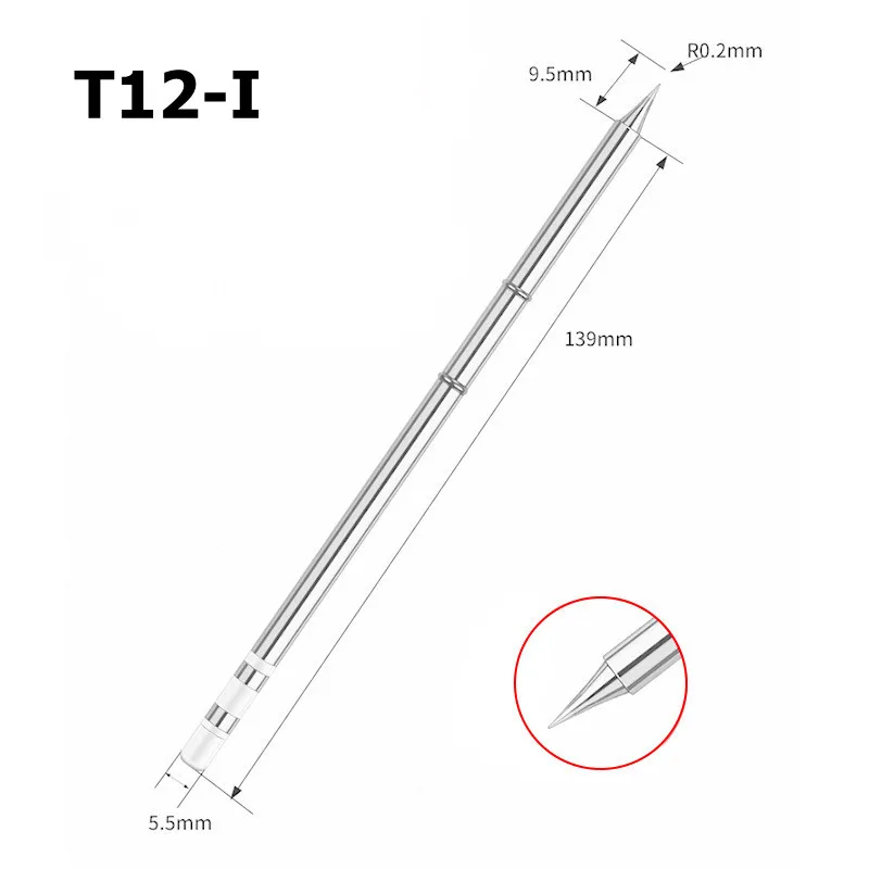 T12 Soldering Solder Iron Tips T12I Iron Tip For Hakko FX951 STC AND STM32 OLED Soldering Station Electric Soldering Iron