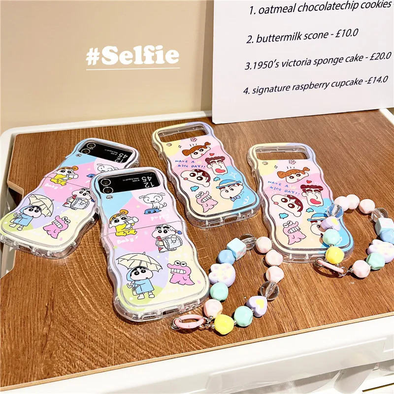 

Cute Cartoon Boy and Girl Phone Case for Samsung Galaxy Z Flip 5 4 3 Protective Back Cover for ZFlip3 ZFlip4 ZFlip5 Case Shell