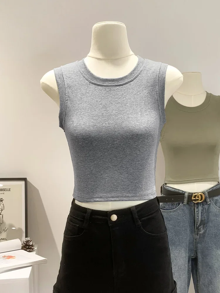 Женская укороченная майка летняя верхняя одежда антиэкспозиционный внутренний