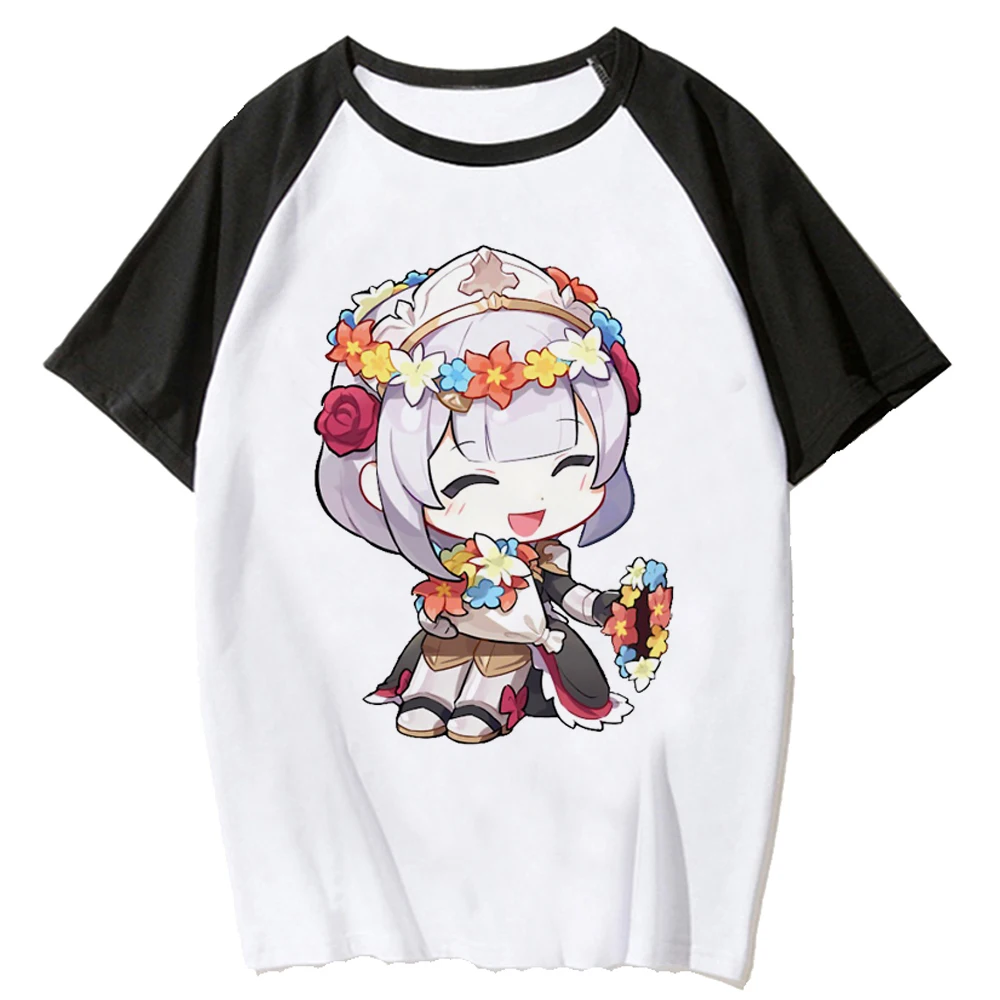 

Футболка Genshin Impact, Женская забавная аниме комиксная футболка, женская одежда 1920-х годов