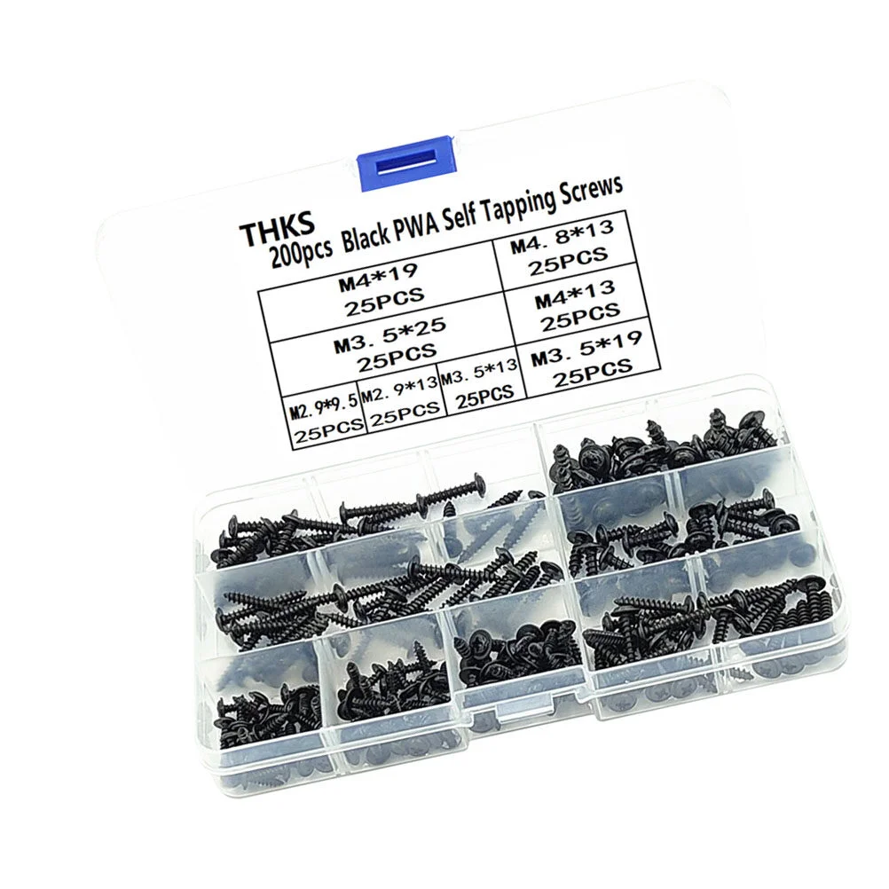 

200 шт., самонарезающие винты с круглой головкой